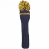 Navy and Yellow Knit Wool Driver Golf Headcover - LAST CALL 5 Navy and Yellow Knit Wool Driver Golf Headcover