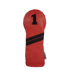 Red and Black Leather Driver Golf Headcover - LAST CALL!
