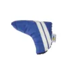 Blue and White - Leather Blade Putter Golf Headcover - LAST CALL 11 blue and white genuine leather blade