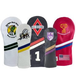 Custom Leather Headcover – 2 Stripes