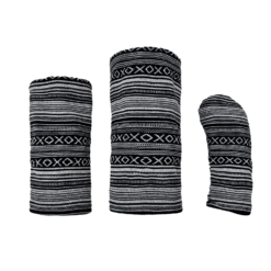 salt and pepper woven barrel headcovers
