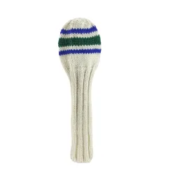 Alternative view of Classic 80s Tube Sock Knit Golf Headcovers Blue and Forest Green