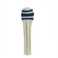 Classic 80s Tube Sock Knit Golf Headcovers Blue and Forest Green - Image 4
