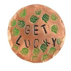 Get Lucky Hand Stamped Ball Marker- LAST CALL!