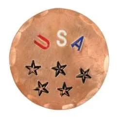 USA Hand Stamped Ball Marker