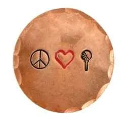 Peace Love Golf Hand Stamped Ball Marker