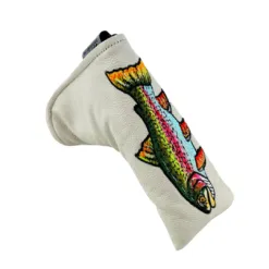 Rainbow Trout Hand Embroidered Blade Putter Cover With Magnetic Closure 8 Rainbow Trout Hand Embroidered Blade Putter Cover With Magnetic Closure - Image 3