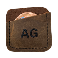Alternative view of Custom Leather Ball Marker Coin Slip Holder With Your Initials
