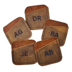 Custom Leather Ball Marker Coin Slip Holder – With Your Initials