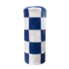blue and white checkered driver