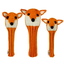 Hand Knit Fox Headcovers (Driver, Fairway, Hybrid, or Set)