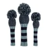 Navy and Light Blue Chevron Knit Wool Headcovers- LAST CALL! 10 blue chevron knit set