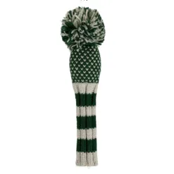 Green Chevron Knit Wool Headcovers (Driver, Fairway, Hybrid, or Set) 8 Green Chevron Knit Wool Headcovers (Driver, Fairway, Hybrid, or Set) - Image 4