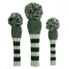 Green Chevron Knit Wool Headcovers (Driver, Fairway, Hybrid, or Set) 10 green chevron knit headcovers