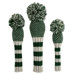 green chevron knit headcovers