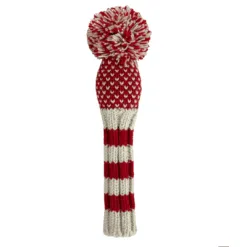 Red Chevron Knit Wool Headcovers (Driver, Fairway, Hybrid, or Set) 8 Red Chevron Knit Wool Headcovers (Driver, Fairway, Hybrid, or Set) - Image 4