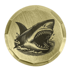 Alternative view of Shark Embossed Ball Marker
