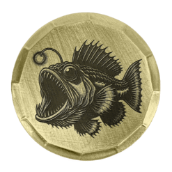 Alternative view of Anglerfish Embossed Ball Marker