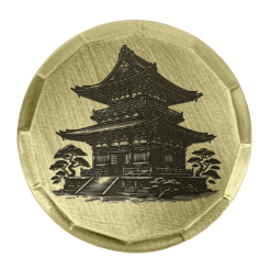 Alternative view of Japanese Temple Embossed Ball Marker