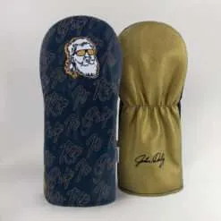 Duraleather Headcovers - SHIPS NOW! 22 John Daly Black and Gold Driver Headcover