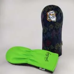 Duraleather Headcovers - SHIPS NOW! 20 John Daly Black and Lime Green Driver Headcover