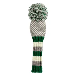 Alternative view of Gray, Green, White Chevron Knit Wool Headcovers (Driver, Fairway, Hybrid, or Set)
