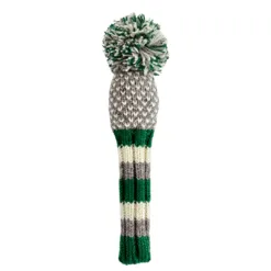 Gray, Green, White Chevron Knit Wool Headcovers (Driver, Fairway, Hybrid, or Set) 8 Gray, Green, White Chevron Knit Wool Headcovers (Driver, Fairway, Hybrid, or Set) - Image 4