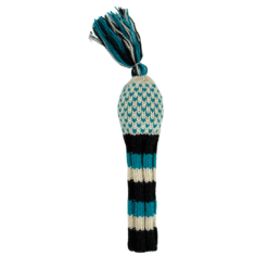 Teal, Black & White Chevron Knit Wool Golf Headcover – Driver, Fairway, or Hybrid 8 Teal, Black & White Chevron Knit Wool Golf Headcover – Driver, Fairway, or Hybrid - Image 4