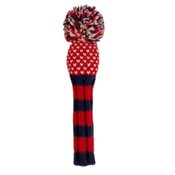 Red and Navy Chevron Knit Wool Headcovers- LAST CALL 7 Red and Navy Chevron Knit Wool Headcovers- LAST CALL - Image 4