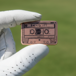 Alternative view of SEND IT! Cassette Tape Ball Marker