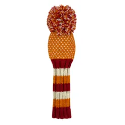 Orange, Red, White Chevron Knit Wool Headcovers - LAST CALL 8 Orange, Red, White Chevron Knit Wool Headcovers - LAST CALL - Image 3