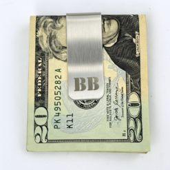 Alternative view of Custom Money Clip With Your Last Name or Initial Embossed- Ships Next Business Day