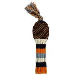 Alternative view of Orange, Navy, Light Blue and White Chevron Knit Headcovers (Driver, Fairway, Hybrid, or Set)