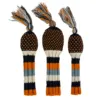 Orange, Navy, Light Blue and White Chevron Knit Headcovers (Driver, Fairway, Hybrid, or Set) 13 Orange, Navy, Light Blue and White Chevron Knit Headcovers