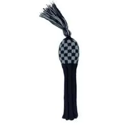 Navy and Light Blue Checkered Knit Wool Headcovers (Driver, Fairway, Hybrid, or Set) 8 Navy and Light Blue Checkered Knit Wool Headcovers (Driver, Fairway, Hybrid, or Set) - Image 4