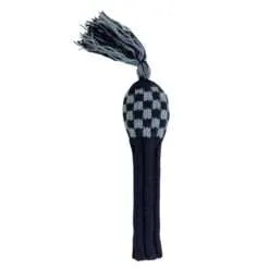 Navy and Light Blue Checkered Knit Wool Headcovers (Driver, Fairway, Hybrid, or Set) 9 Navy and Light Blue Checkered Knit Wool Headcovers (Driver, Fairway, Hybrid, or Set) - Image 5