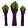 Eggplant Knit Wool Headcovers 13 eggplant knit headcovers