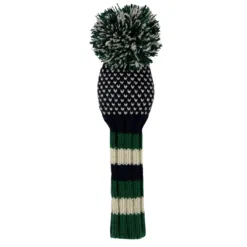 Navy, Green and White Chevron Knit Headcovers (Driver, Fairway, Hybrid, or Set) 6 Navy, Green and White Chevron Knit Headcovers (Driver, Fairway, Hybrid, or Set) - Image 2