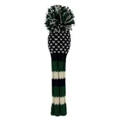 Navy, Green and White Chevron Knit Headcovers (Driver, Fairway, Hybrid, or Set) 7 Navy, Green and White Chevron Knit Headcovers (Driver, Fairway, Hybrid, or Set) - Image 3