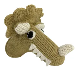 Alternative view of Triceratops dinosaur Knitted Blade Putter Cover With Magnetic Closure