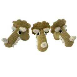 Triceratops dinosaur Knitted Blade Putter Cover With Magnetic Closure 6 Triceratops dinosaur Knitted Blade Putter Cover With Magnetic Closure - Image 3